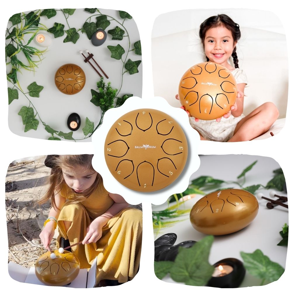 6 Inches 8 Tones - Balmy Handcrafted Tongue Drum for Therapeutic Sound Healing: Perfect for Kids & Adults